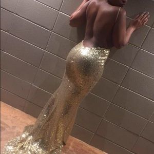 Alamour the Label Gold Sequin Dress